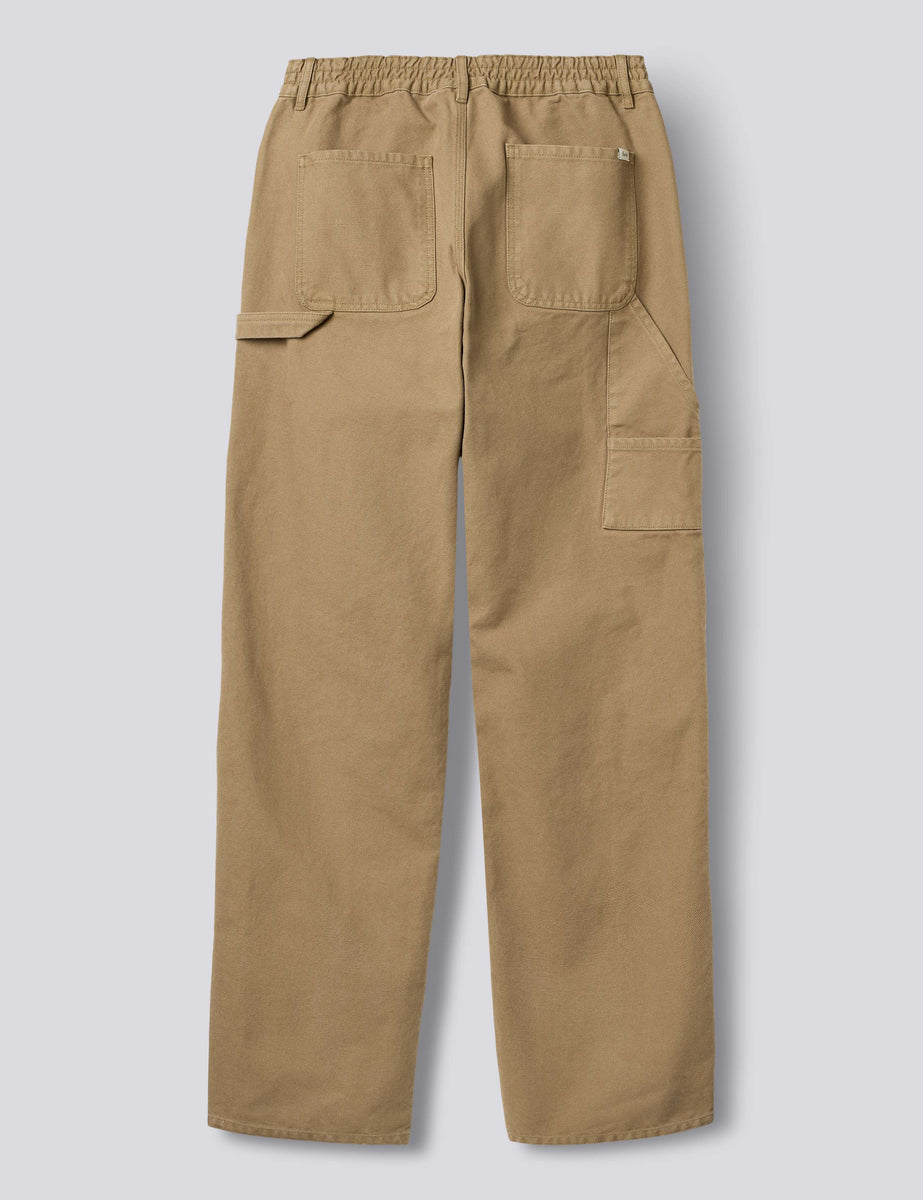 FYVE ファイブ KNEE PANTS - KHAKI/BLK CLAY_DOUBLE_KNEE_PANTS_BURNT_K