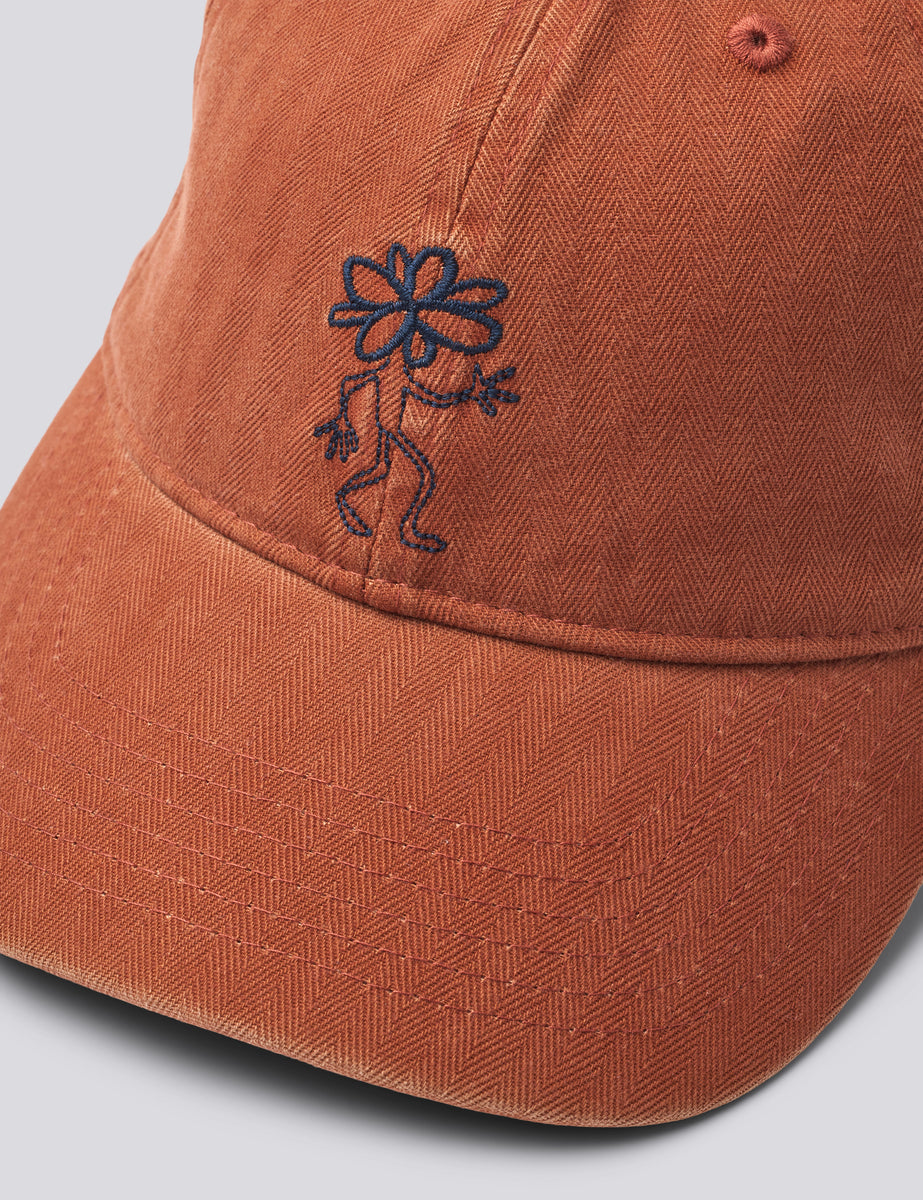 TREE WASHED HERRINGBONE CAP - BROWN – foret