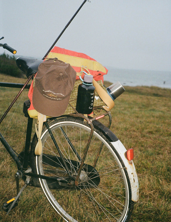 FISH WASHED CAP - DARK BROWN