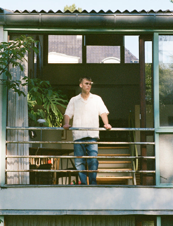 PEER JACQUARD REGULAR FIT SHIRT - CLOUD