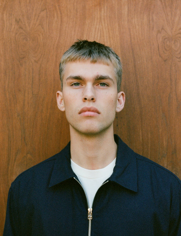 LOFT ZIP TWILL SHIRT - NAVY