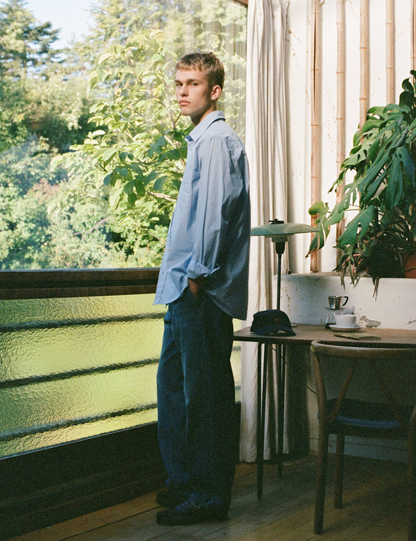 MAPLE REGULAR FIT POPLIN SHIRT - BLUE STRIPE