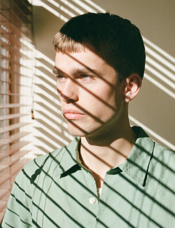 SALT SS COTTON LINEN SHIRT - OXIDE GREEN