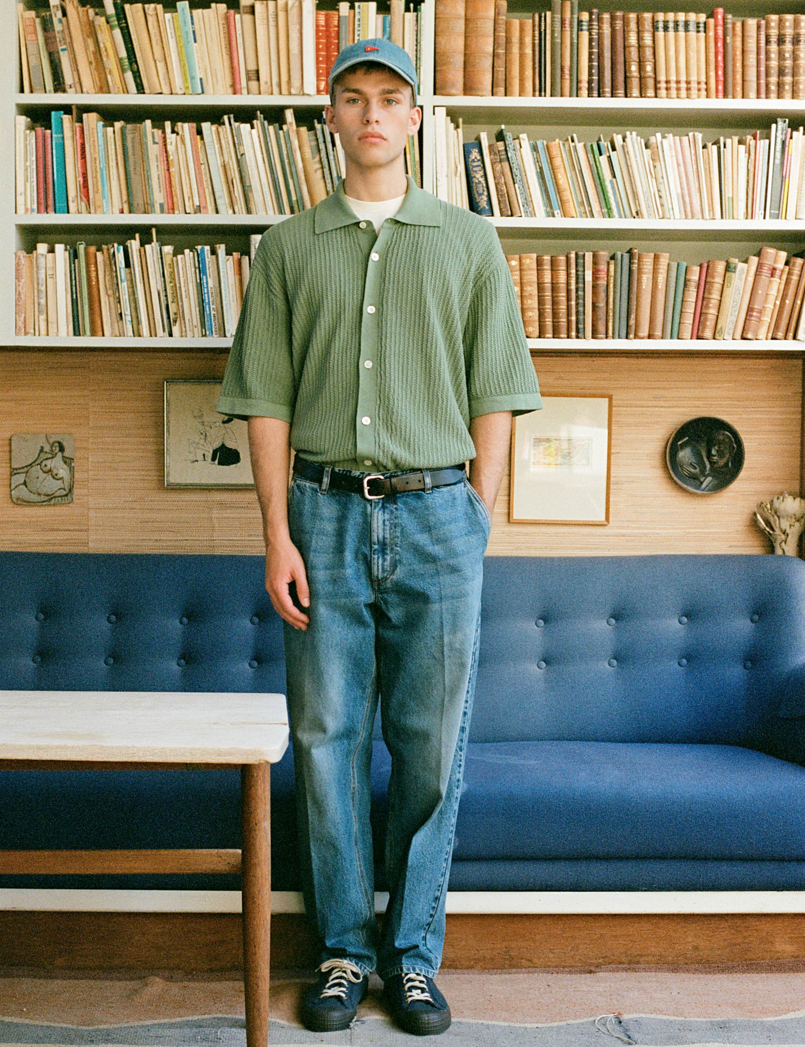 BARROW KNIT SHIRT - GREEN OXIDE – foret