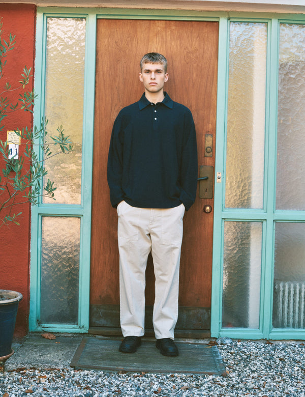 HERB TEXTURED POLO - NAVY