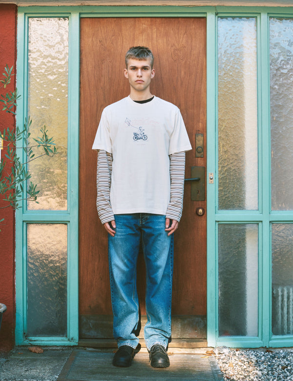 CYCLIST T-SHIRT - CLOUD