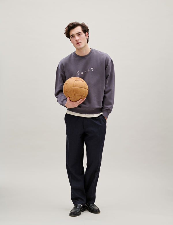 CLAY WOOL PANTS - NAVY