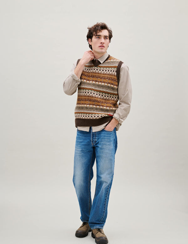 LUNAR RELAXED FIT TEXTURED OVERSHIRT - KHAKI GREEN CHECK