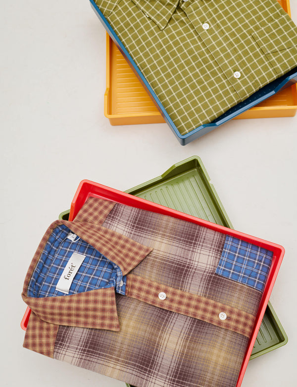 SCOUT MIX UP FLANNEL RELAXED FIT SHIRT - RUST MIX