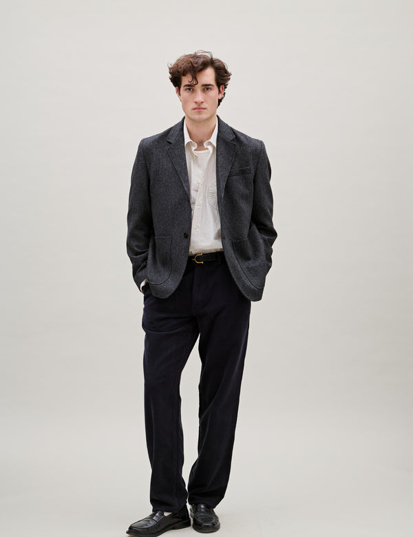 SCOUT POPLIN RELAXED FIT SHIRT - CLOUD STRIPE
