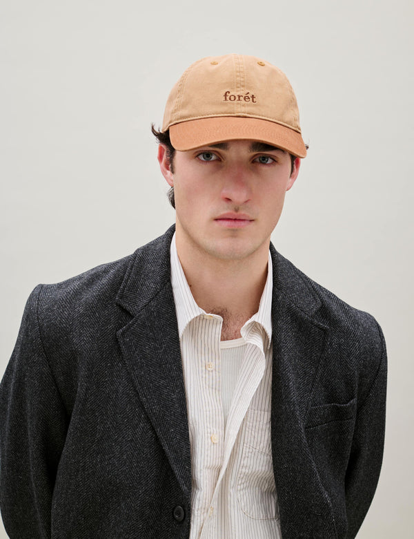 HAWK WASHED 2-TONE CAP - KHAKI/BROWN
