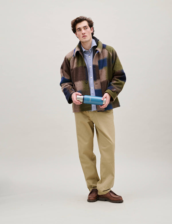 FRAGMENT WOOL JACKET - BLUE CHECK