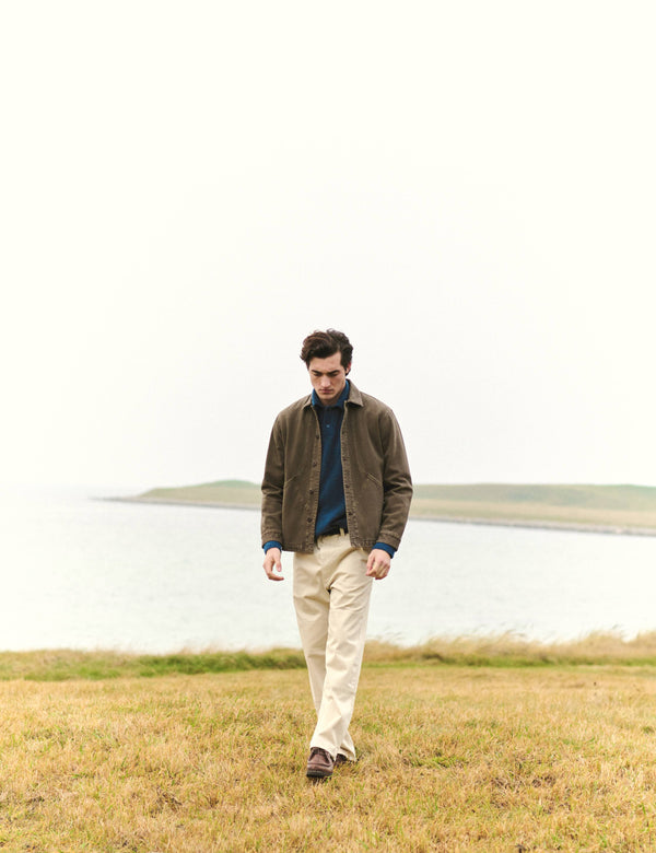 BERRY DENIM OVERSHIRT - BROWN DENIM