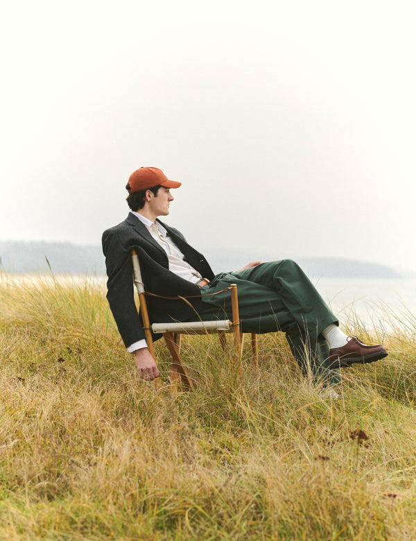 WRITER RELAXED PLEATED PANTS - THYME