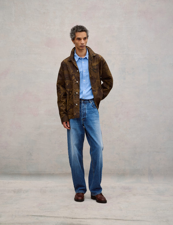 MOOR RELAXED FIT JEANS - WASHED MID BLUE