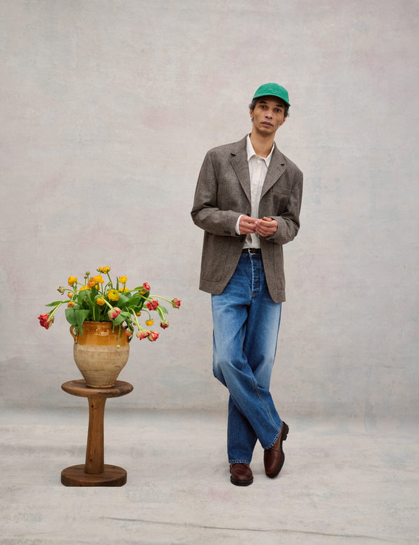MOOR RELAXED FIT JEANS - WASHED MID BLUE