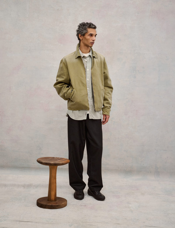 COURSE WASHED CANVAS JACKET - FATIGUE GREEN