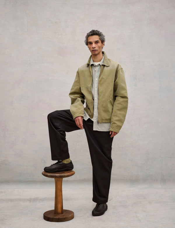COURSE WASHED CANVAS JACKET - FATIGUE GREEN