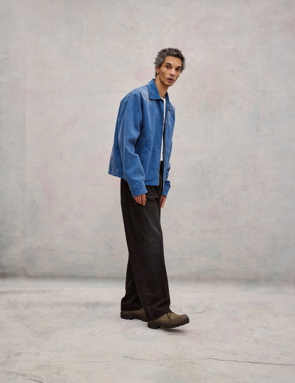 COURSE WASHED CANVAS JACKET - VINTAGE BLUE