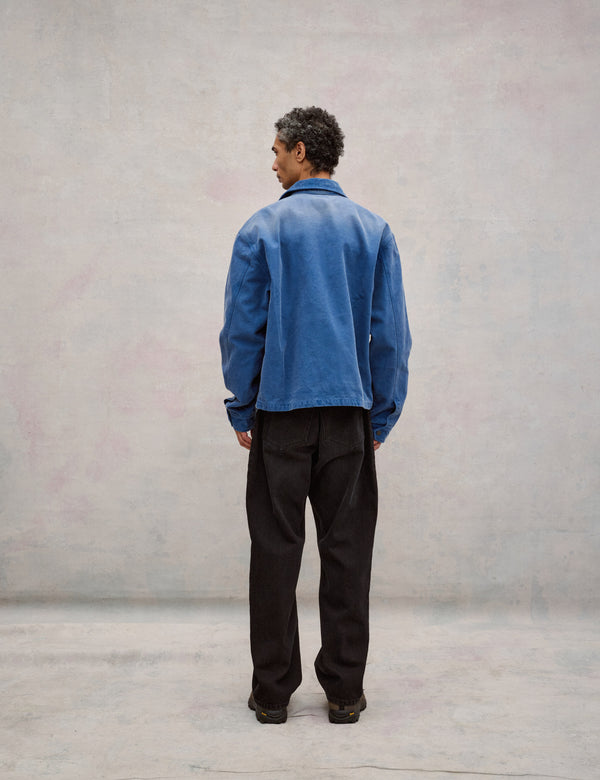 COURSE WASHED CANVAS JACKET - VINTAGE BLUE