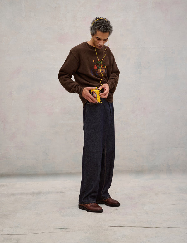 VASE LAMBSWOOL KNIT - BROWN