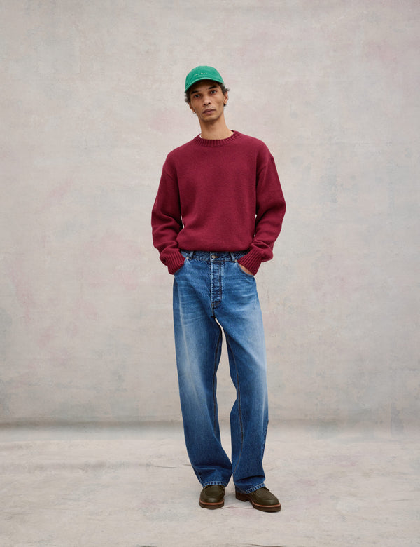 MOULINE RELAXED FIT KNIT - SUMAC RED
