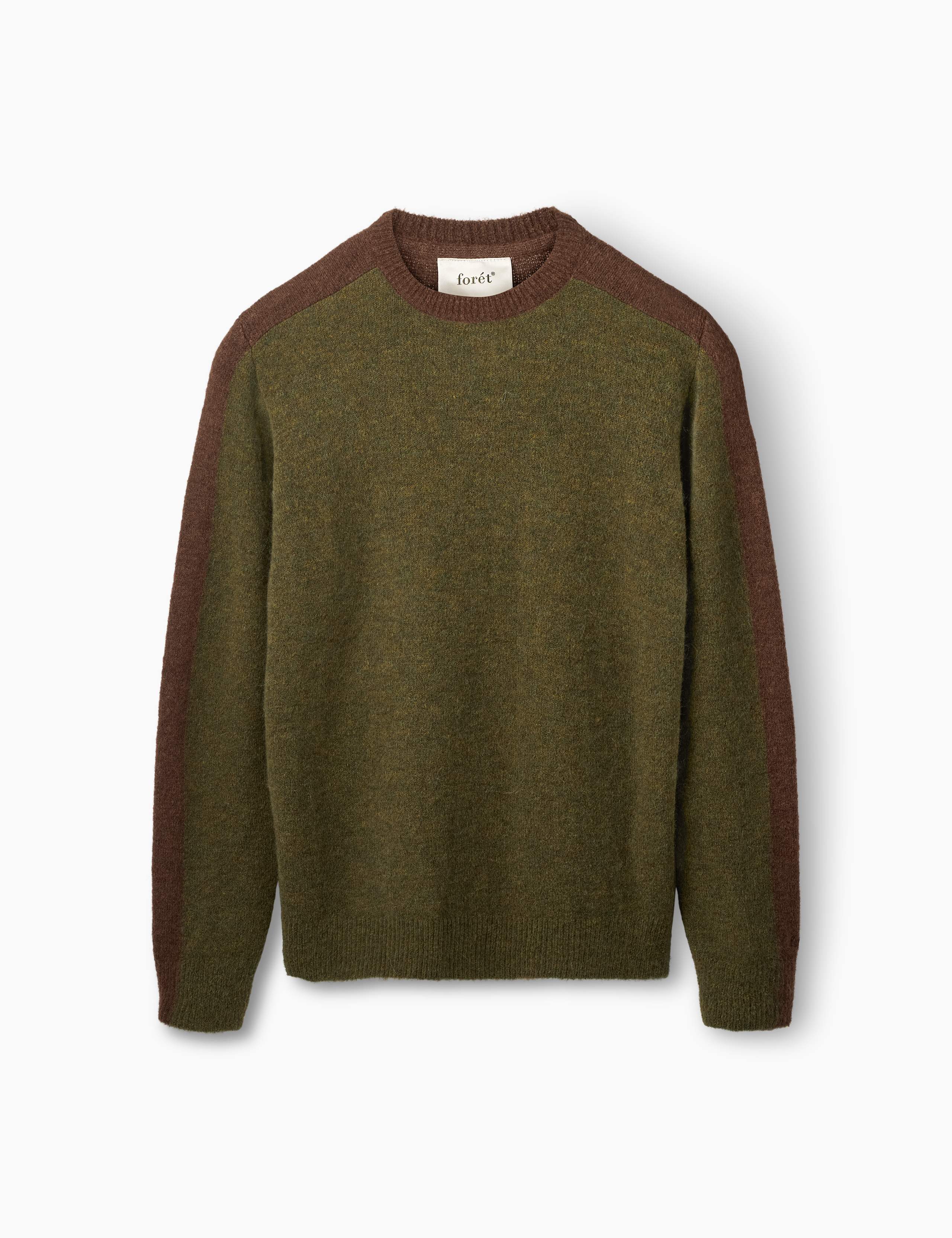 ALPINE CONRAST KNIT - ARMY/BROWN