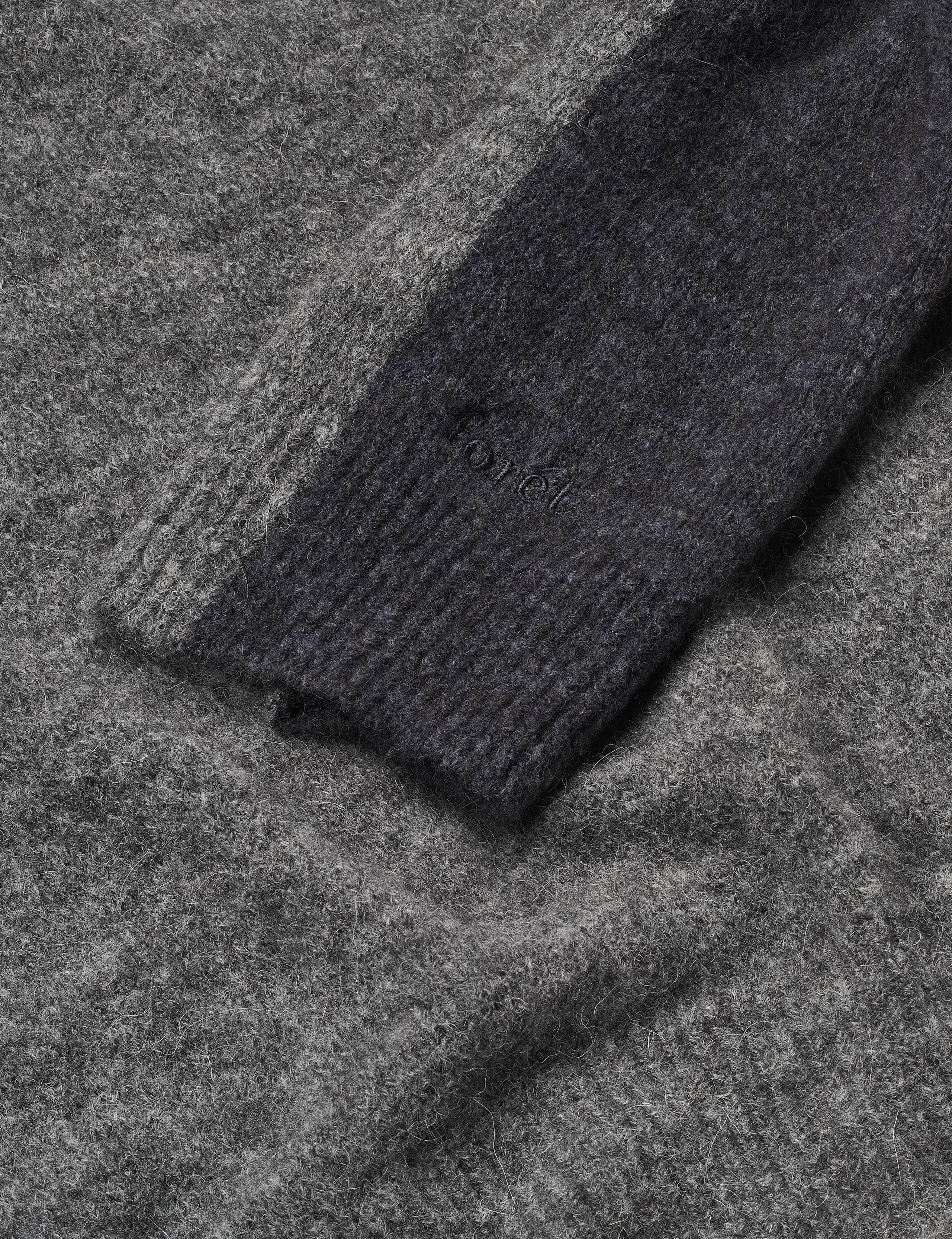 ALPINE CONRAST KNIT - GREY/DARK GREY MELANGE