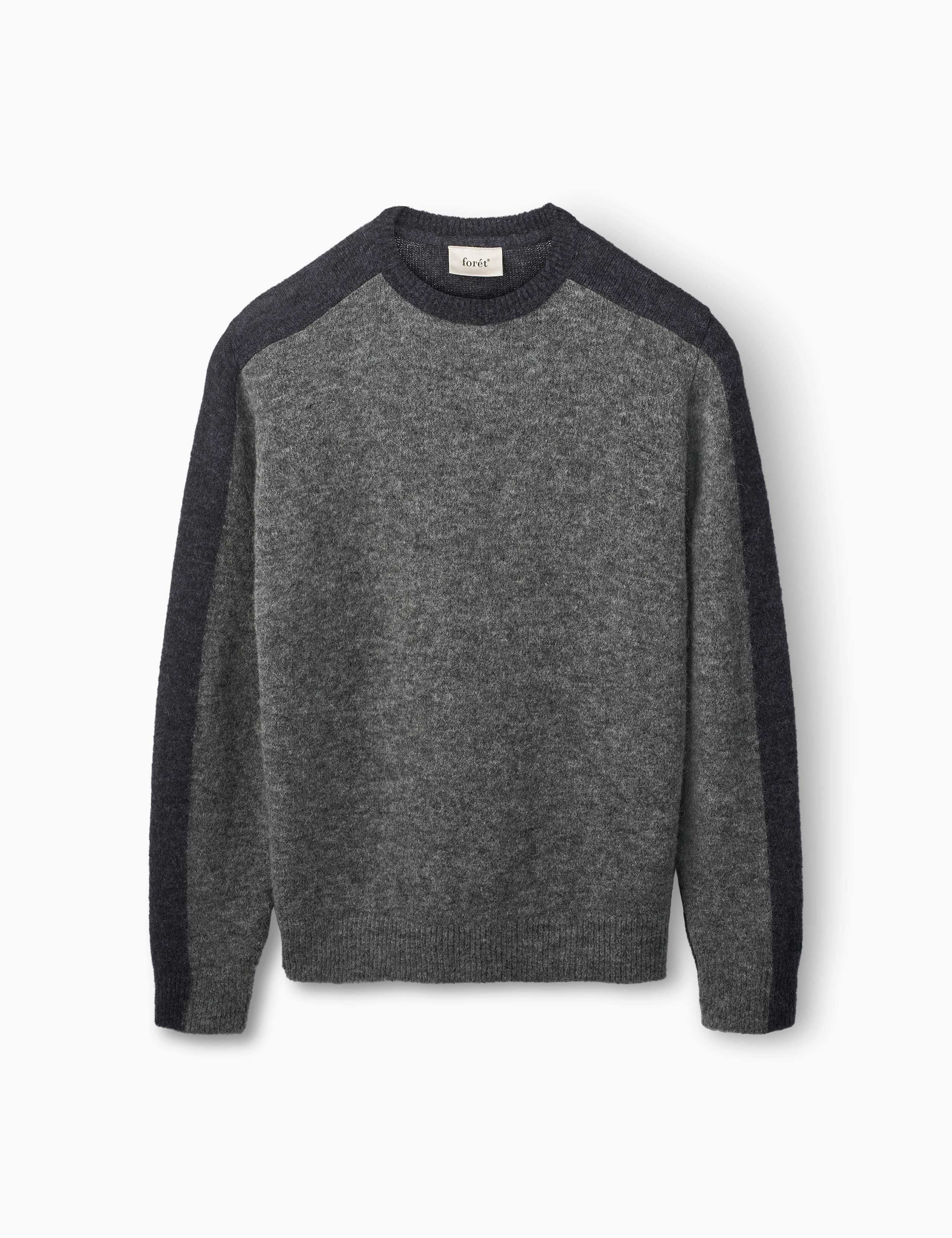 ALPINE CONRAST KNIT - GREY/DARK GREY MELANGE