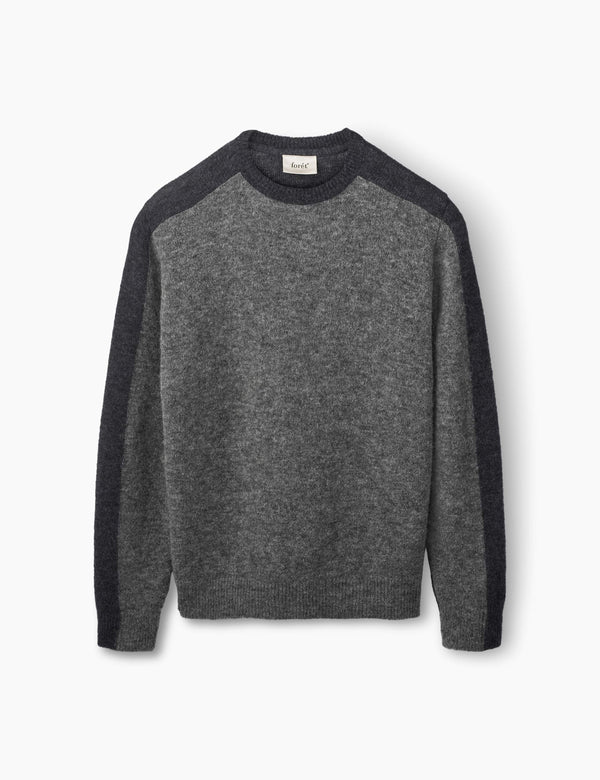 ALPINE CONRAST KNIT - GREY/DARK GREY MELANGE