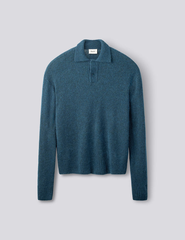 ALPINE POLO KNIT - MUTED TEAL