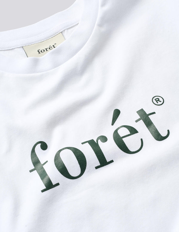 AMBER T-SHIRT - WHITE/DARK GREEN