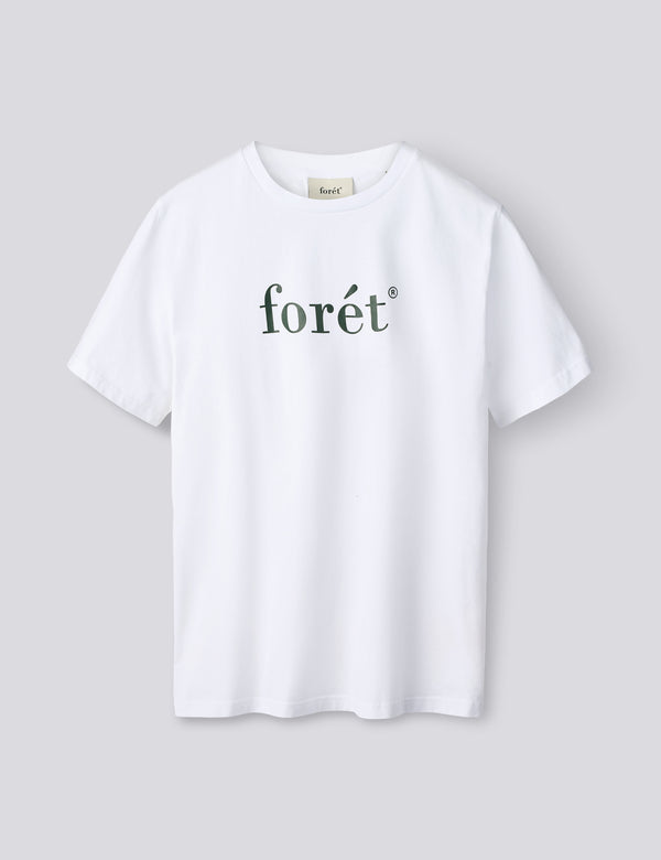 AMBER T-SHIRT - WHITE/DARK GREEN