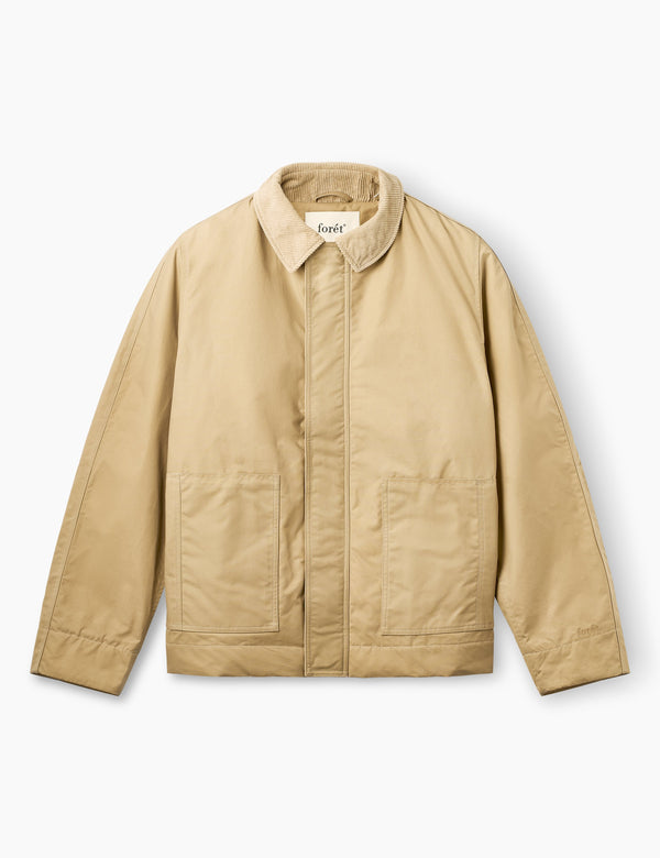 ASPEN PADDED OILSKIN JACKET - KHAKI