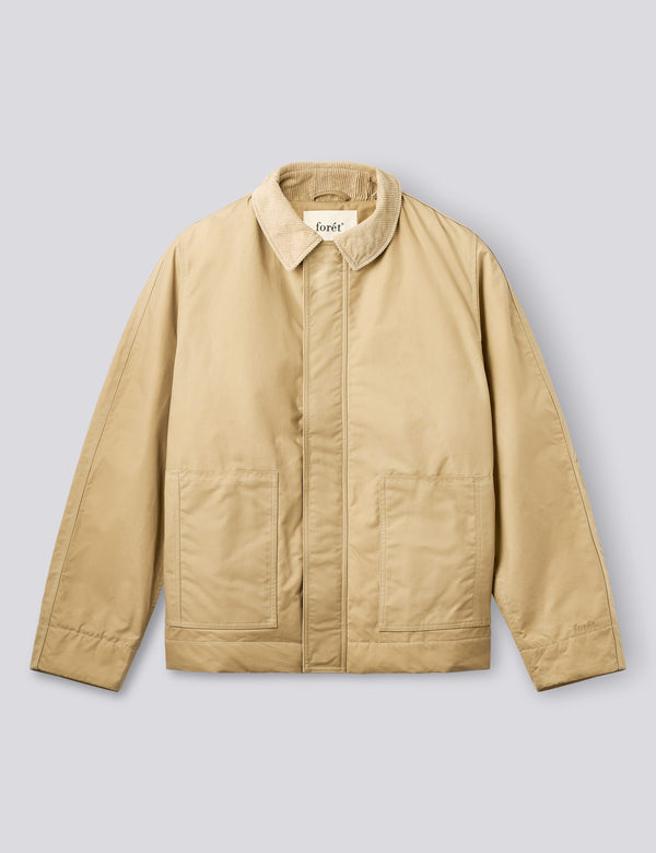 ASPEN PADDED OILSKIN JACKET - KHAKI