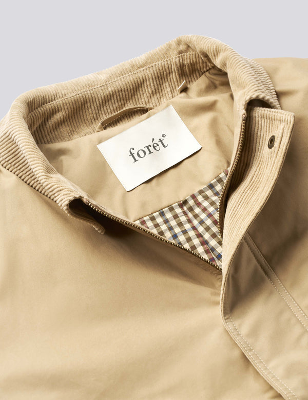 ASPEN PADDED OILSKIN JACKET - KHAKI