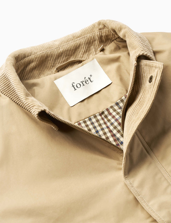 ASPEN PADDED OILSKIN JACKET - KHAKI