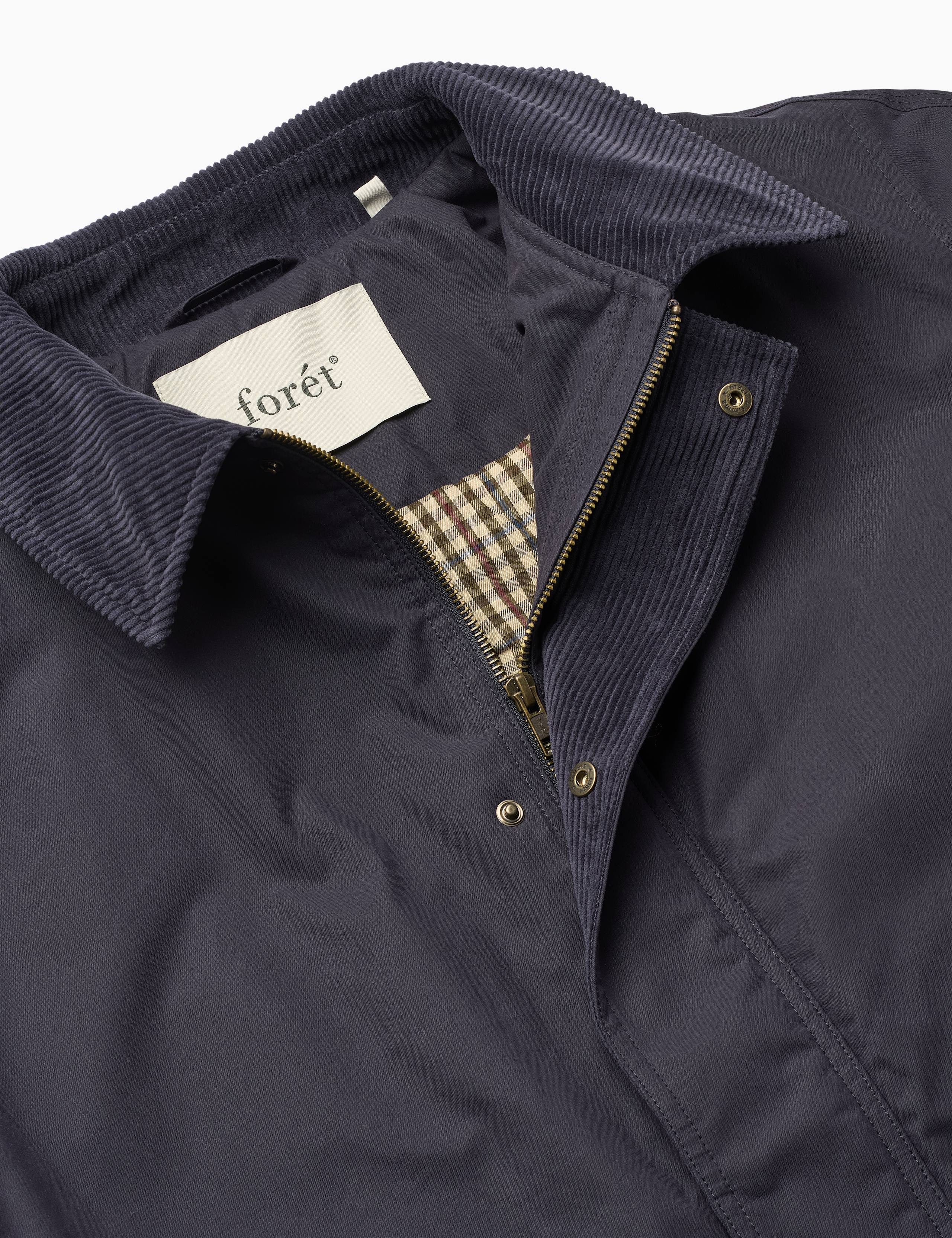 ASPEN PADDED OILSKIN JACKET - NAVY