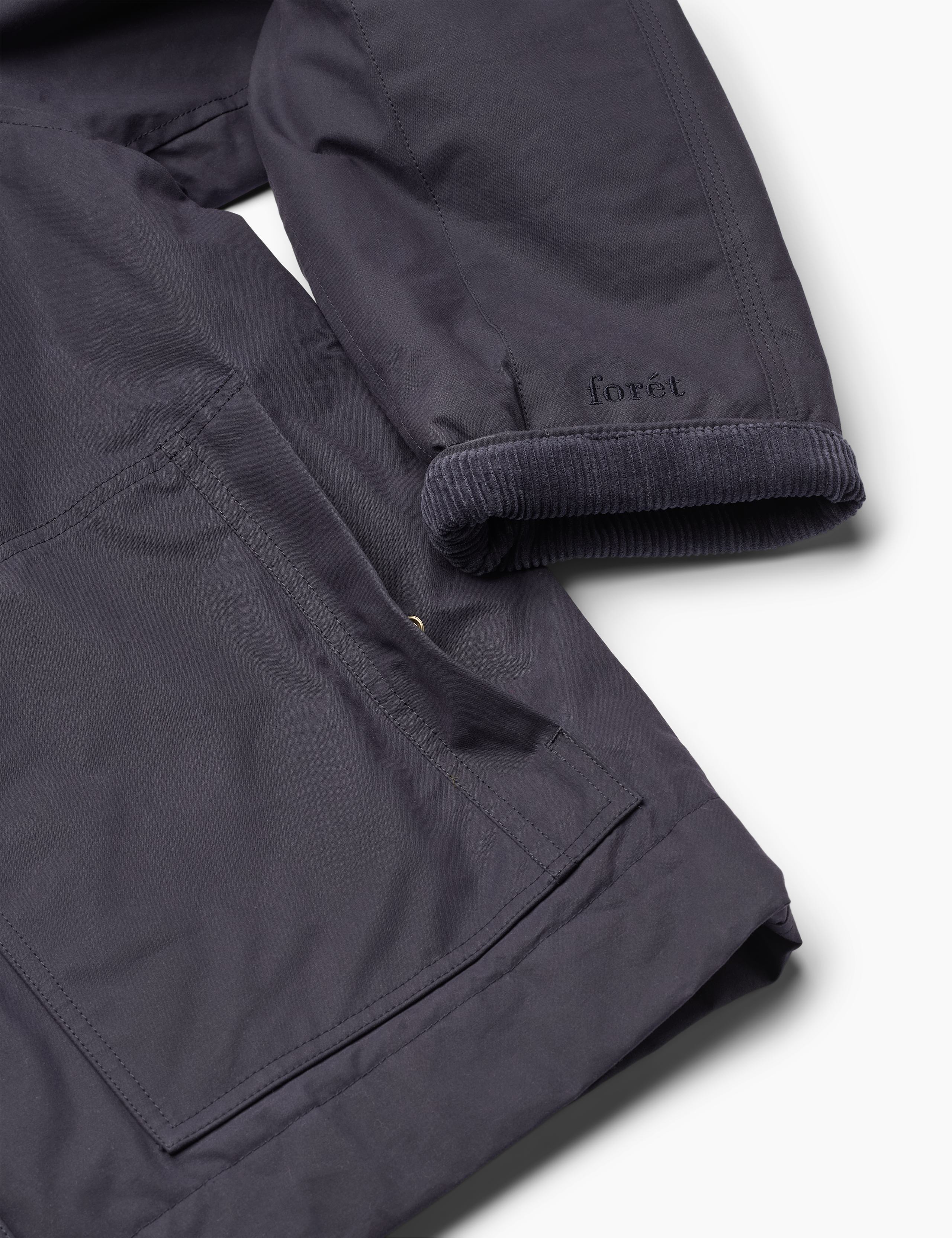 ASPEN PADDED OILSKIN JACKET - NAVY