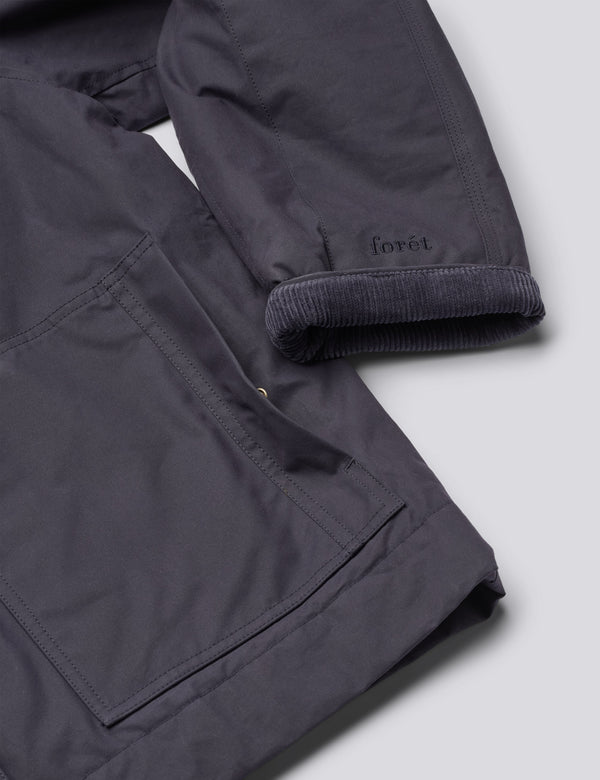 ASPEN PADDED OILSKIN JACKET - NAVY