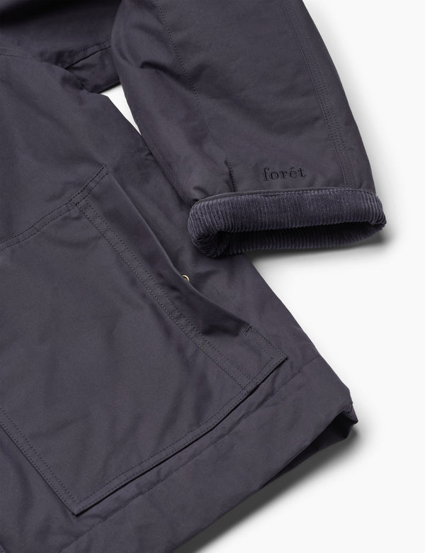 ASPEN PADDED OILSKIN JACKET - NAVY