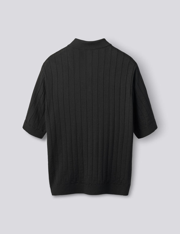 ASTERN RIB KNIT - BLACK
