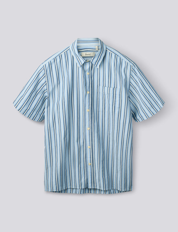 ATLAS POPLIN SHIRT - LIGHT BLUE STRIPE