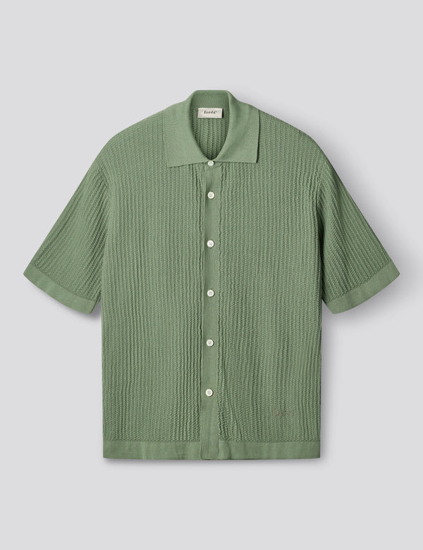BARROW KNIT SHIRT - GREEN OXIDE
