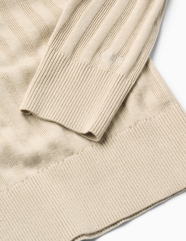 BASE COTTON LINEN POLO - OATMEAL