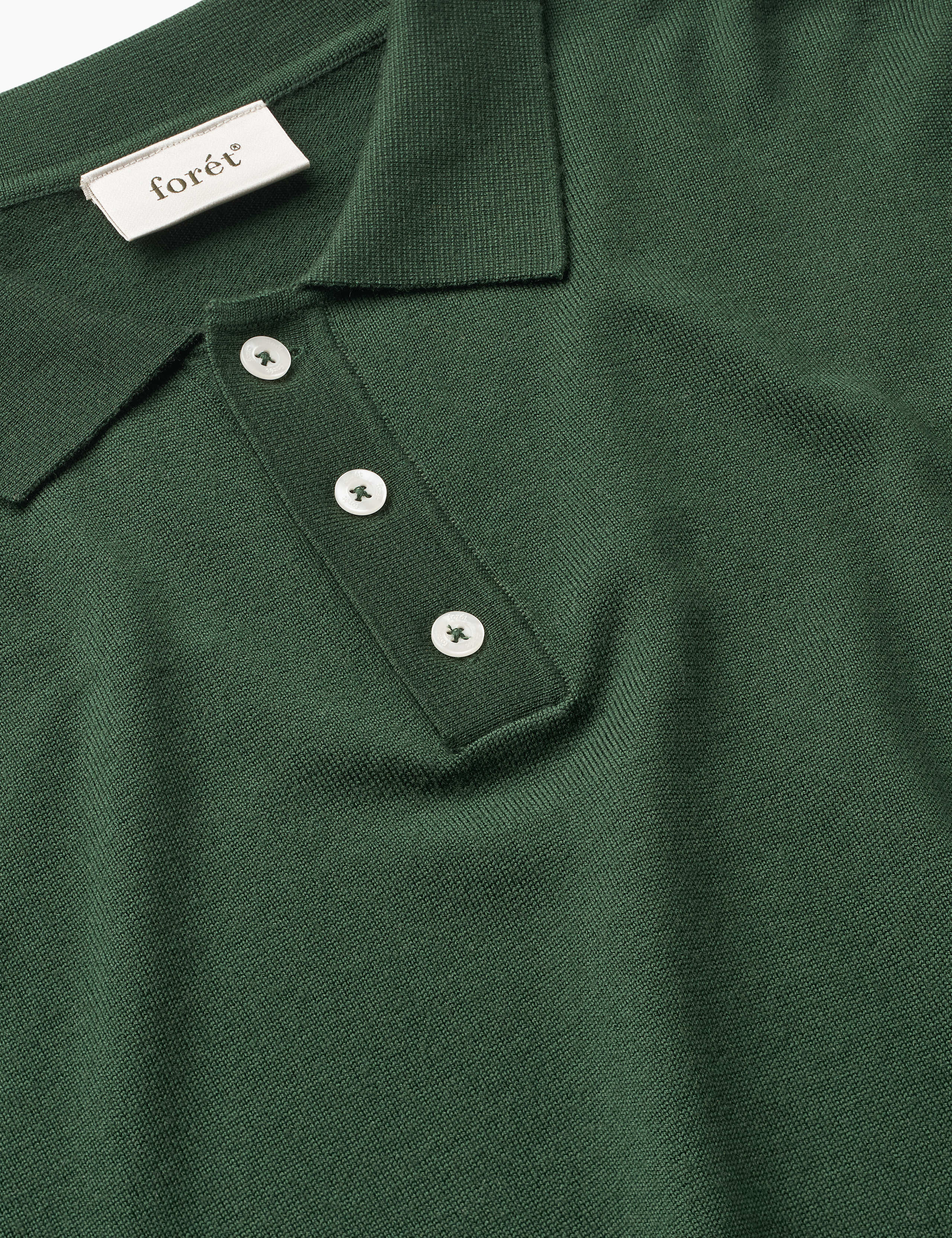 BASE MERINO POLO KNIT - DARK GREEN