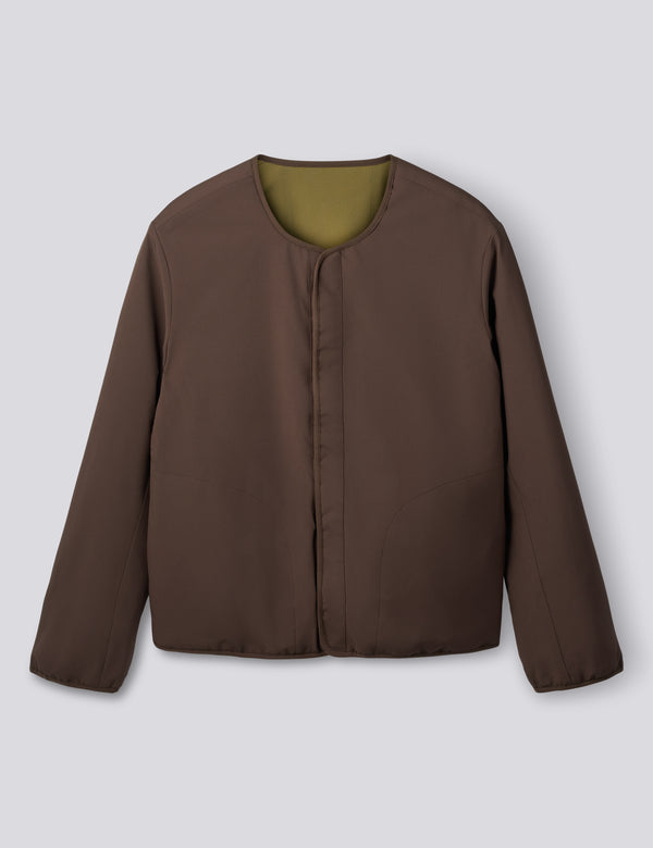 BEAN REVERSIBLE JACKET - DARK BROWN/ARMY