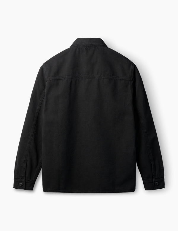 BERRY CANVAS OVERSHIRT - BLACK