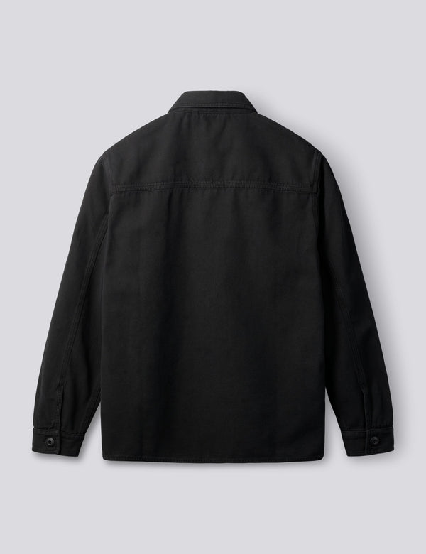BERRY CANVAS OVERSHIRT - BLACK