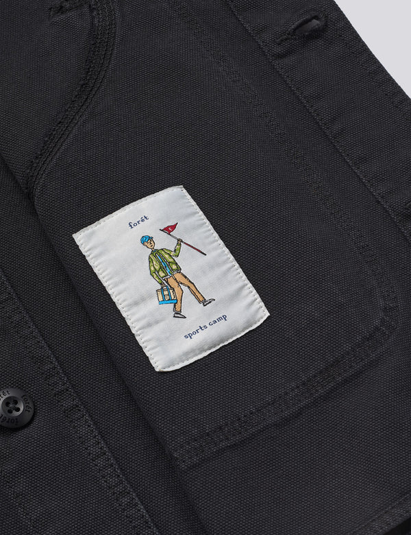 BERRY CANVAS OVERSHIRT - BLACK